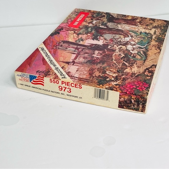 vintage hidden pictures jigsaw puzzle by larry evans fantasy scene knight dragon - Picture 5 of 6